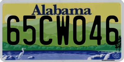 AL license plate 65CW046