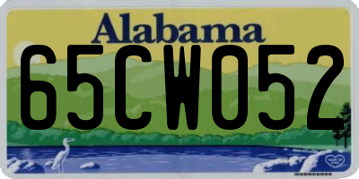 AL license plate 65CW052
