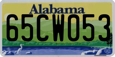 AL license plate 65CW053