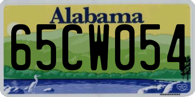 AL license plate 65CW054