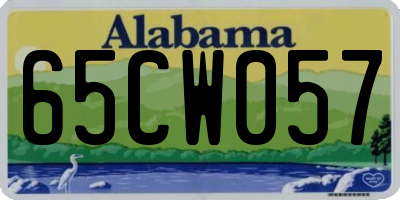 AL license plate 65CW057
