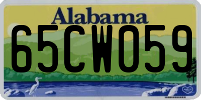 AL license plate 65CW059