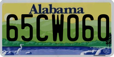 AL license plate 65CW060