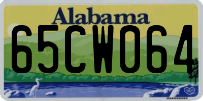 AL license plate 65CW064