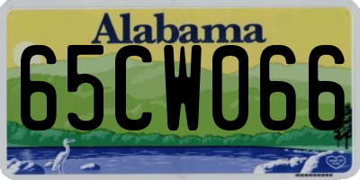 AL license plate 65CW066