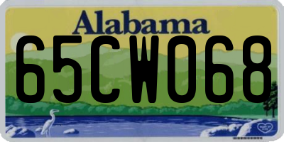 AL license plate 65CW068