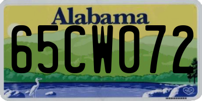 AL license plate 65CW072