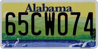 AL license plate 65CW074