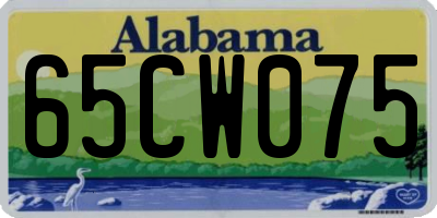 AL license plate 65CW075