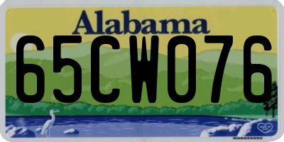 AL license plate 65CW076