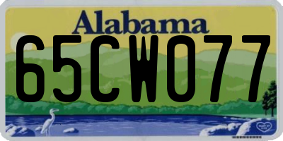 AL license plate 65CW077