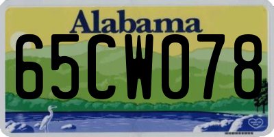 AL license plate 65CW078
