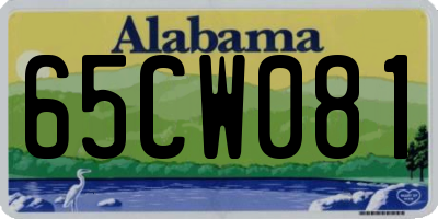 AL license plate 65CW081