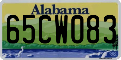 AL license plate 65CW083
