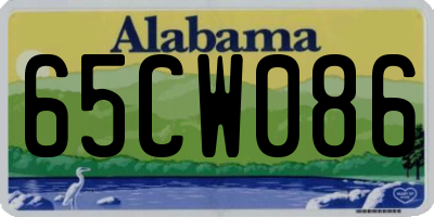 AL license plate 65CW086