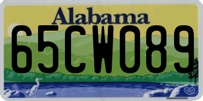 AL license plate 65CW089