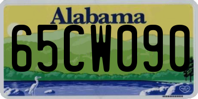 AL license plate 65CW090