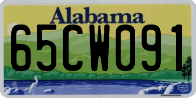AL license plate 65CW091