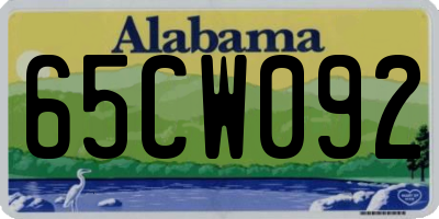 AL license plate 65CW092