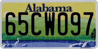 AL license plate 65CW097