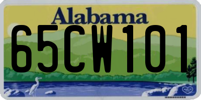 AL license plate 65CW101