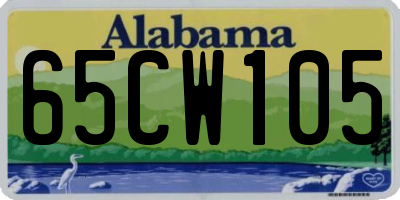 AL license plate 65CW105