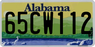 AL license plate 65CW112