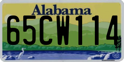 AL license plate 65CW114