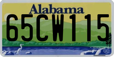 AL license plate 65CW115