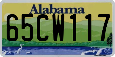 AL license plate 65CW117