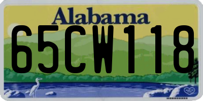 AL license plate 65CW118