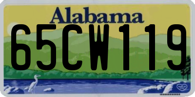 AL license plate 65CW119
