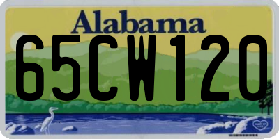 AL license plate 65CW120