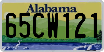 AL license plate 65CW121