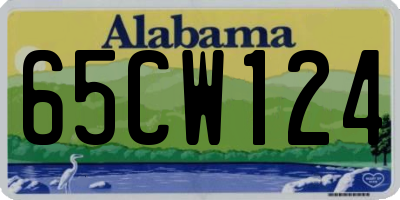 AL license plate 65CW124