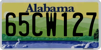 AL license plate 65CW127
