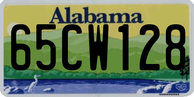 AL license plate 65CW128
