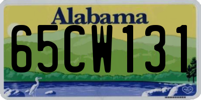 AL license plate 65CW131