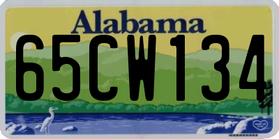 AL license plate 65CW134