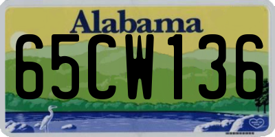 AL license plate 65CW136