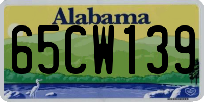 AL license plate 65CW139