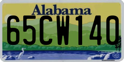 AL license plate 65CW140