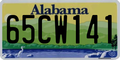 AL license plate 65CW141
