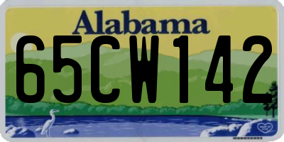 AL license plate 65CW142