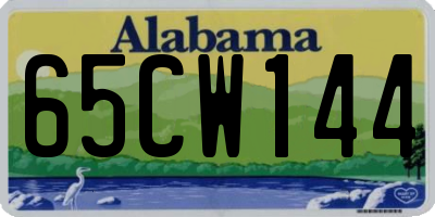 AL license plate 65CW144