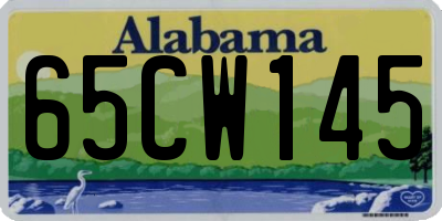 AL license plate 65CW145