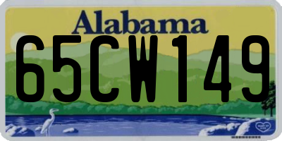 AL license plate 65CW149