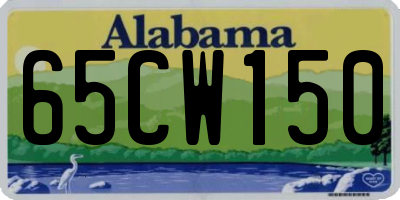 AL license plate 65CW150