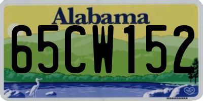 AL license plate 65CW152