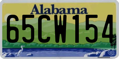 AL license plate 65CW154